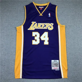 Mitchell & Ness Hardwood Classics 1999-00 Shaquille O'Neal Lakers Purple Gold Jersey
