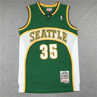 Mitchell & Ness Hardwood Classics Seattle 2007-08 Kevin Durant Green White Yellow Jersey
