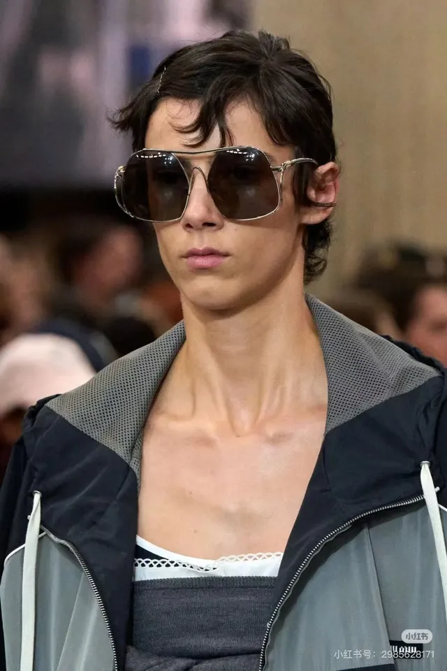 Miu Miu Angular Squared Gold-Tone Sunglasses 2