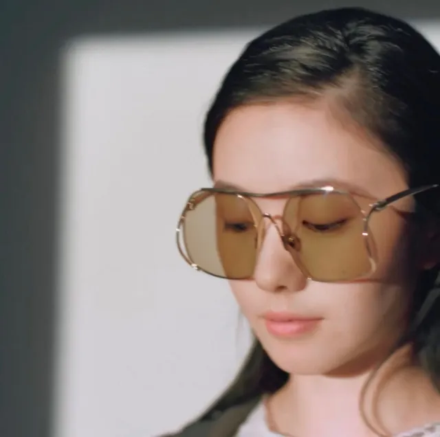 Miu Miu Angular Squared Gold-Tone Sunglasses 7