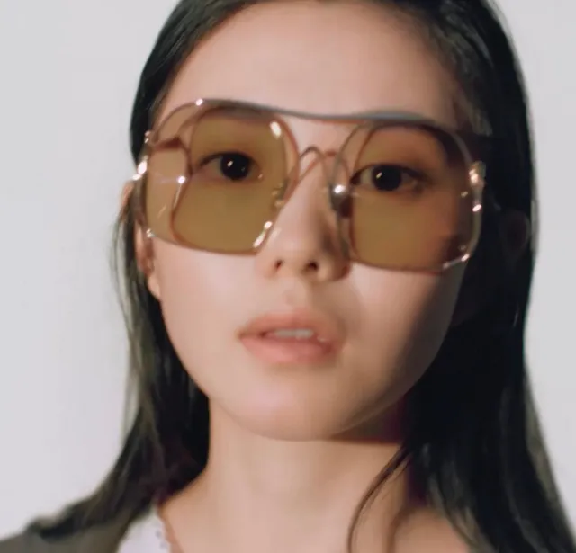 Miu Miu Angular Squared Gold-Tone Sunglasses 8