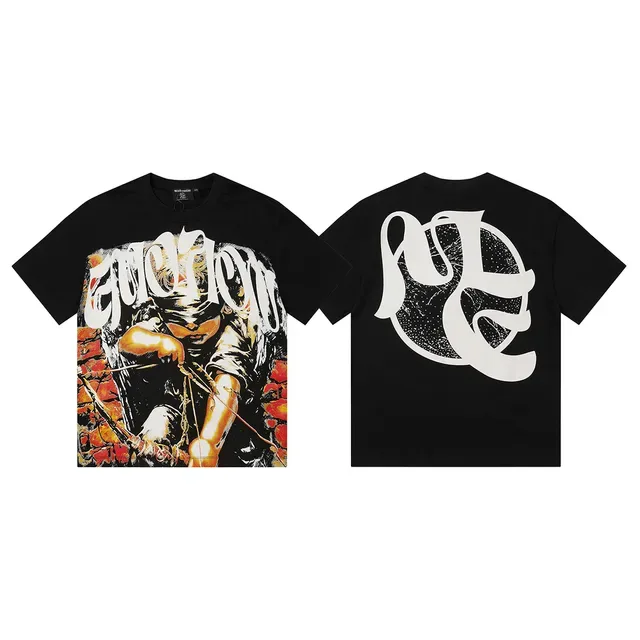 Camiseta oversized de tipografía con estampado gráfico blanco y negro edición emociones mixtas 2