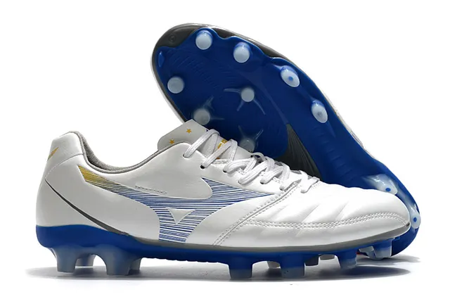 Mizuno Morelia Yellow Black حذاء كرة القدم منخفض القطع بجلد اصطناعي للأرضية الصلبة 3