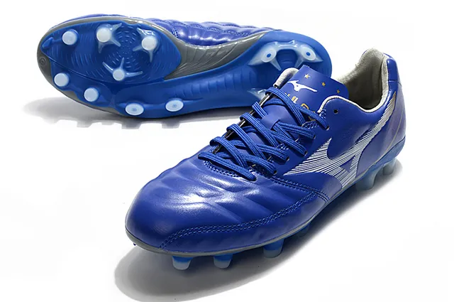 Mizuno Morelia Yellow Black حذاء كرة القدم منخفض القطع بجلد اصطناعي للأرضية الصلبة 20