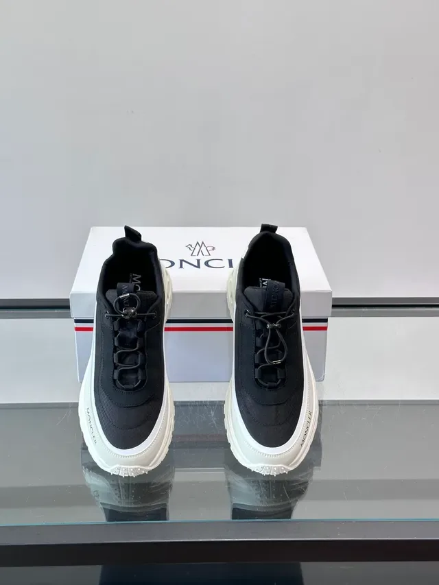 Moncler Black and Off-White Lifestyle Sneakers 4