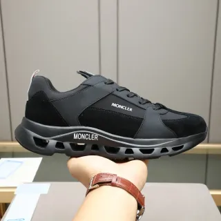 Moncler Black Suede and Synthetic Chunky Sneaker