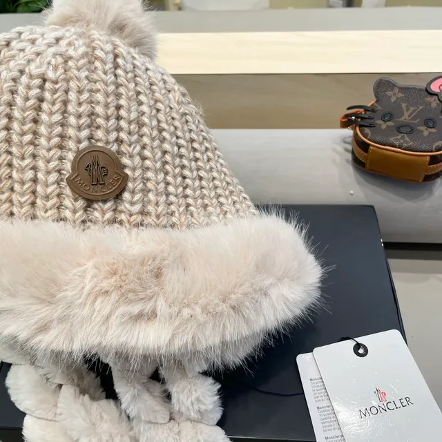 Moncler Fluffy Faux Fur Trim Beanie 4