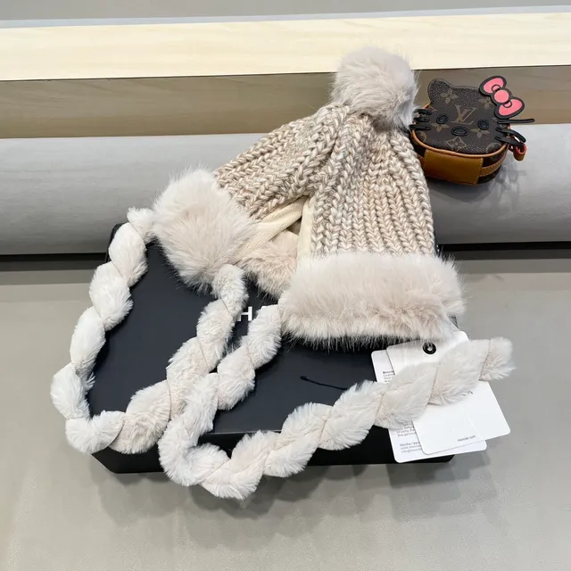 Moncler Fluffy Faux Fur Trim Beanie 5