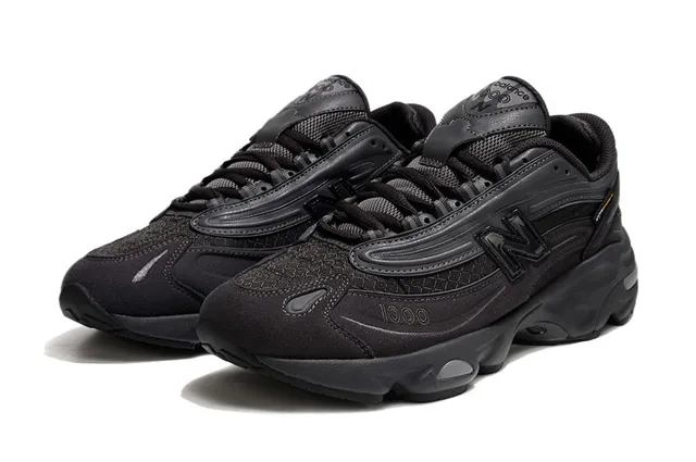 New Balance 1000 Monochromatic Black Chunky Sneakers 2