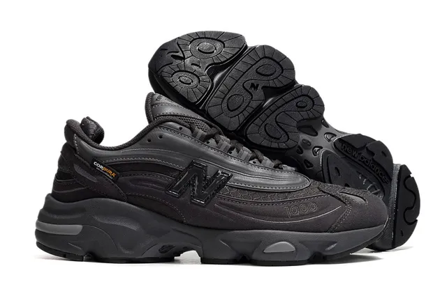 New Balance 1000 Monochromatic Black Chunky Sneakers 4