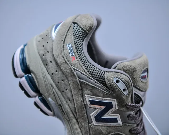 New Balance 2002R Gray Suede Mesh Lifestyle Sneakers 3