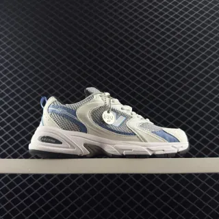 New Balance 530 White and Blue Chunky Sneakers