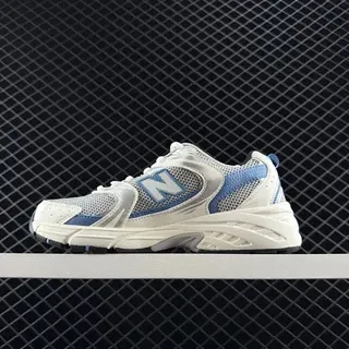 New Balance 530 White Blue Layered Mesh Chunky Sneakers