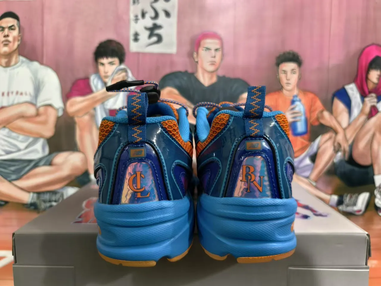New Balance 9060 حذاء رياضي أزرق برتقالي سميك 3