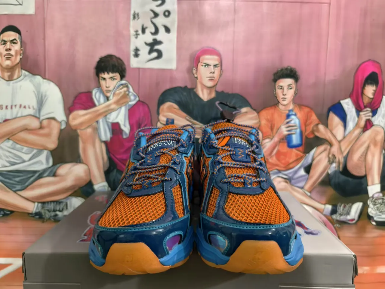 New Balance 9060 حذاء رياضي أزرق برتقالي سميك 4