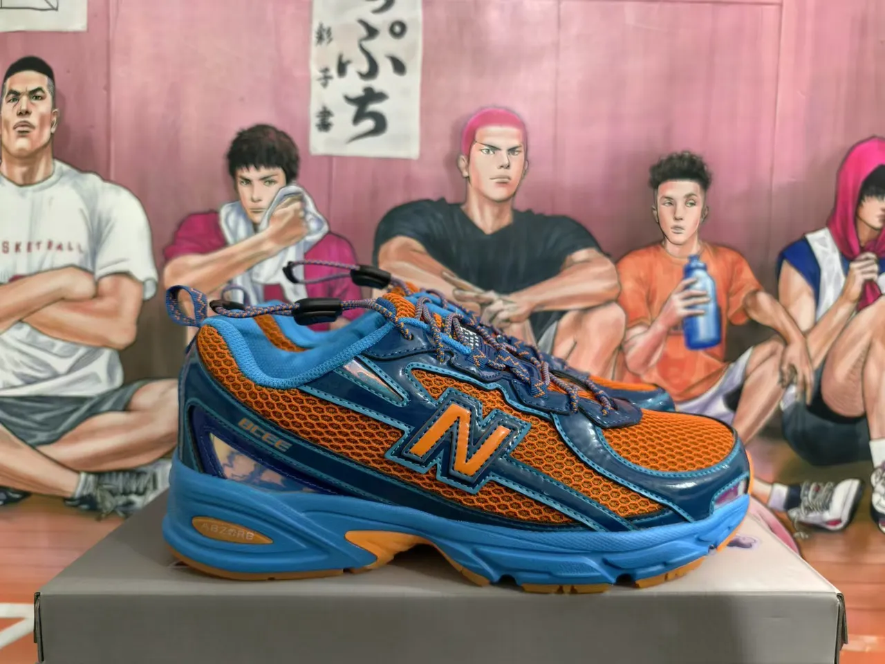 New Balance 9060 حذاء رياضي أزرق برتقالي سميك 5