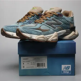 New Balance 9060 Dusty Blue Brown Lifestyle Sneakers