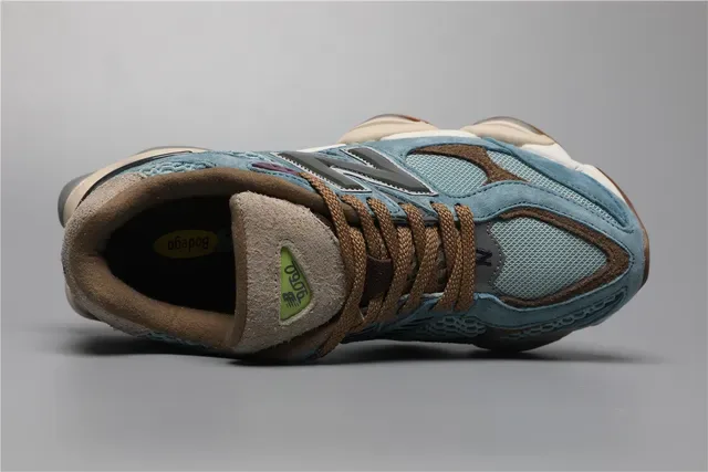 New Balance 9060 Dusty Blue Brown baskets lifestyle 7