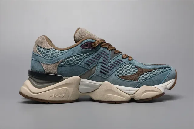 New Balance 9060 Dusty Blue Brown baskets lifestyle 8