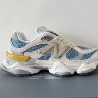 New Balance 9060 رمادي أزرق أصفر حذاء رياضي سميك