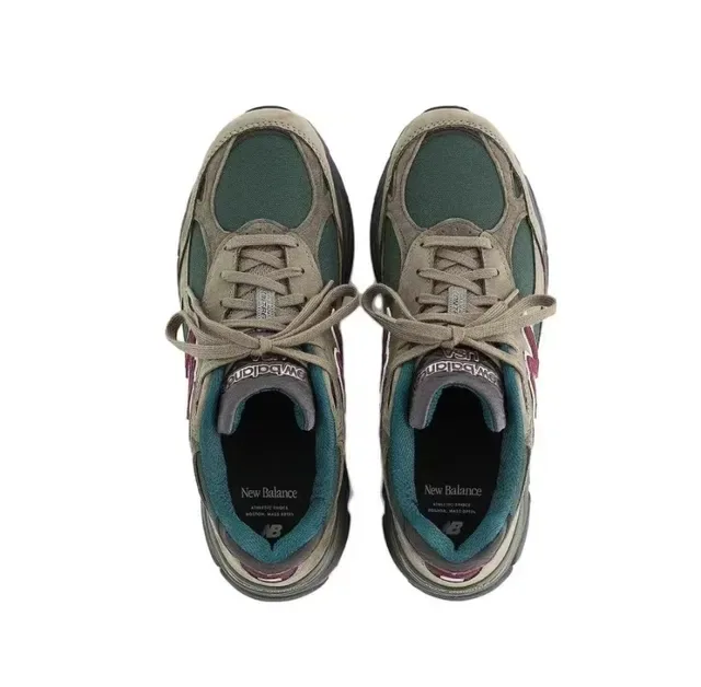 New Balance 993 Olive Green and Maroon Lifestyle Sneakers 3