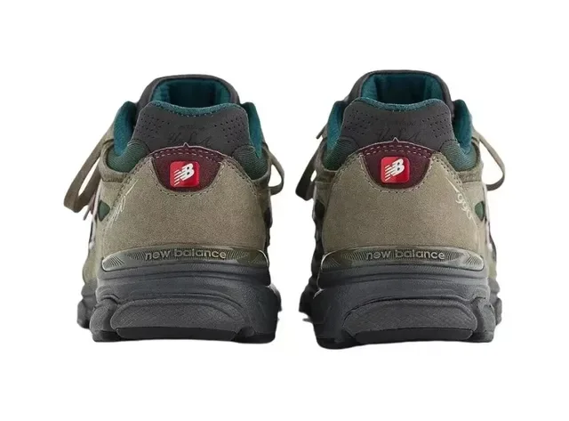 New Balance 993 Olive Green and Maroon Lifestyle Sneakers 4