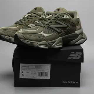 New Balance Army Green Beige Chunky Multi-Layered Midsole Mixed Suede And Mesh Upper Lifestyle Sneakers