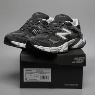 New Balance Black White Chunky Midsole Mesh And Suede Upper Lifestyle Sneakers
