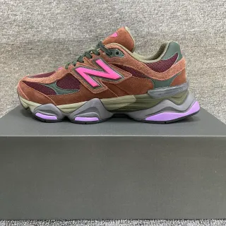 New Balance Brown Pink Multi-Layered Sole Suede-Mesh-Nylon Hybrid Upper Chunky Sneakers