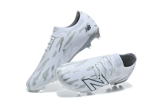 New Balance Furon সাদা ধূসর নিম্নকাট সক-ফিট কলার ফার্ম-গ্রাউন্ড সকার জুতা 2