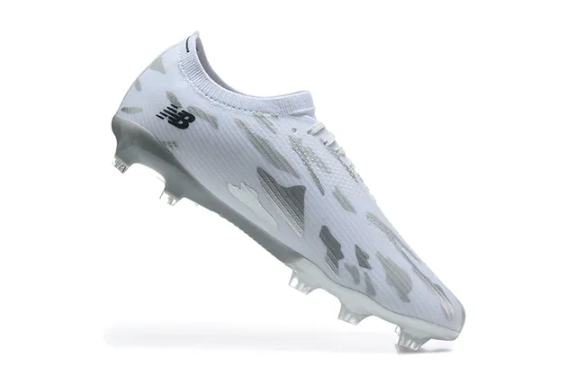New Balance Furon সাদা ধূসর নিম্নকাট সক-ফিট কলার ফার্ম-গ্রাউন্ড সকার জুতা 3