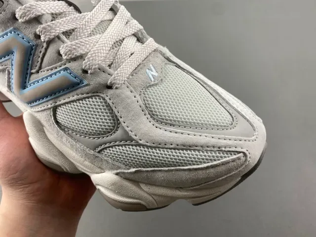 New Balance Tênis Chunky Cinza Azul Midsole Mesh E Suede 2