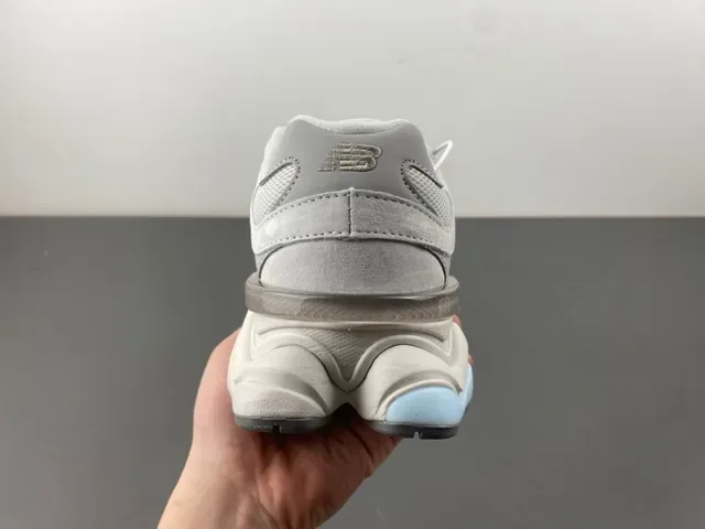 New Balance Tênis Chunky Cinza Azul Midsole Mesh E Suede 4