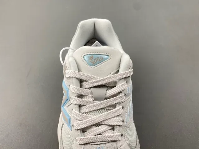 New Balance Tênis Chunky Cinza Azul Midsole Mesh E Suede 6