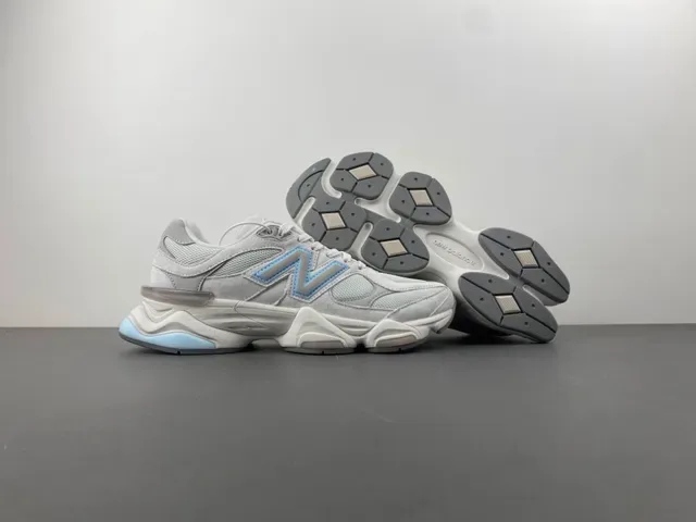 New Balance Tênis Chunky Cinza Azul Midsole Mesh E Suede 11