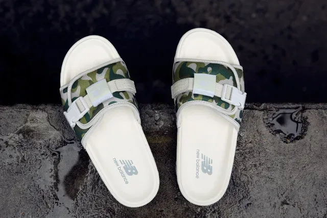 New Balance Slide Camouflage Strap Slippers 9