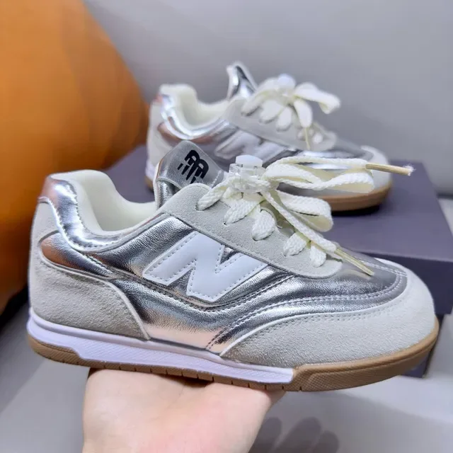 New Balance Branco Preto Retro Runner Silhouette Camurça E Revestimento Sintético Lifestyle Sneakers 8