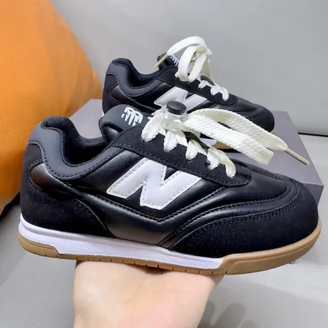 New Balance Branco Preto Retro Runner Silhouette Camurça E Revestimento Sintético Lifestyle Sneakers 17