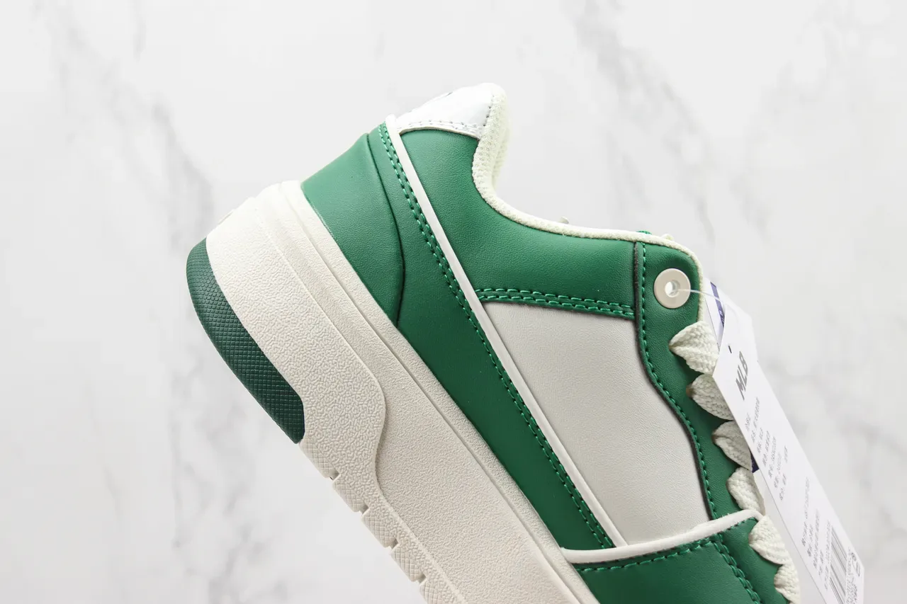 New Era Green White Platform Sole Leather-Paneled Upper Lifestyle Sneakers 5