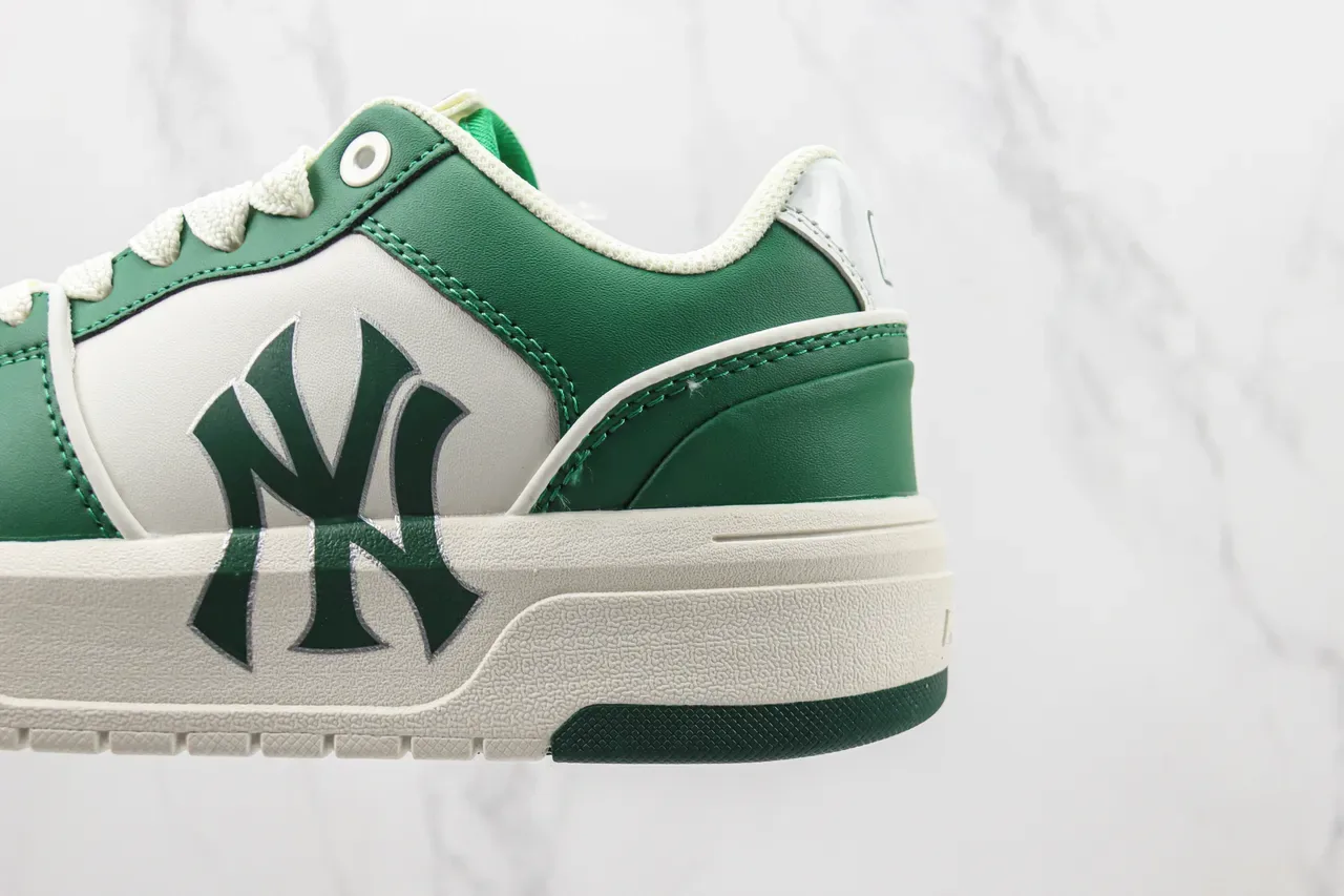 New Era Green White Platform Sole Leather-Paneled Upper Lifestyle Sneakers 7