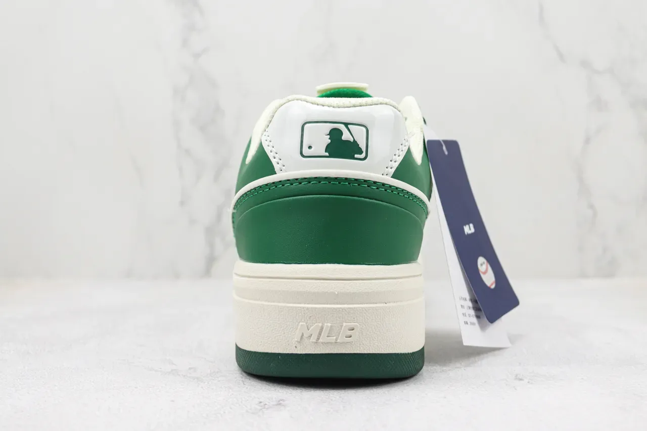 New Era Green White Platform Sole Leather-Paneled Upper Lifestyle Sneakers 9