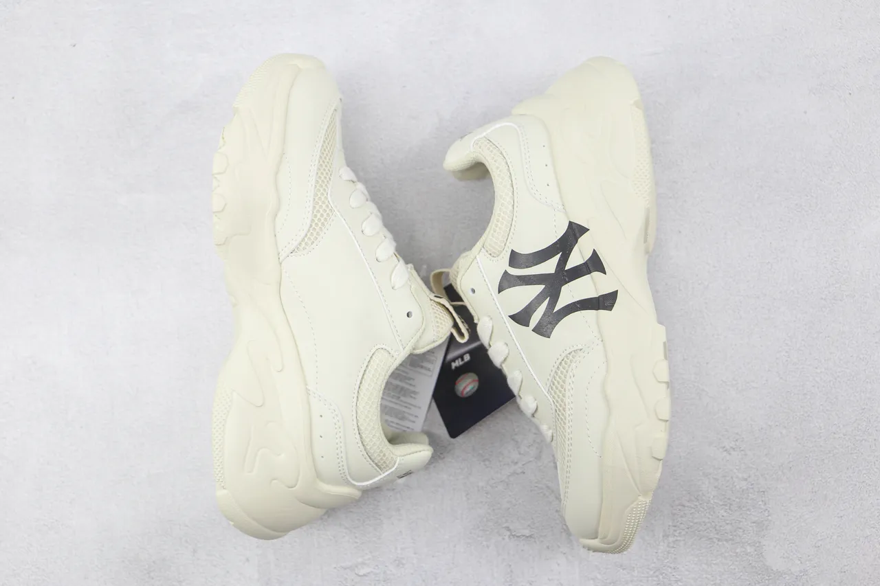 New Era Yankees Chunky Sneaker Beige Black Sole Mesh And Synthetic Overlay Chunky Sneakers 2