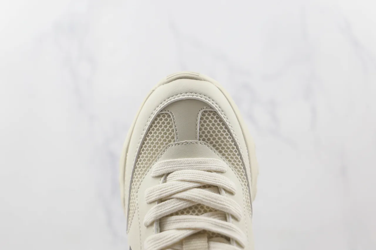 New Era Yankees Chunky Sneaker Beige Black Sole Mesh And Synthetic Overlay Chunky Sneakers 6