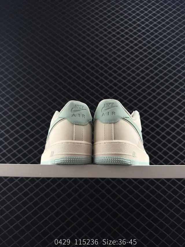 Nike Air Force 1 '07 LV8 Beige and Mint Blue Low-Top Lifestyle Sneakers 4