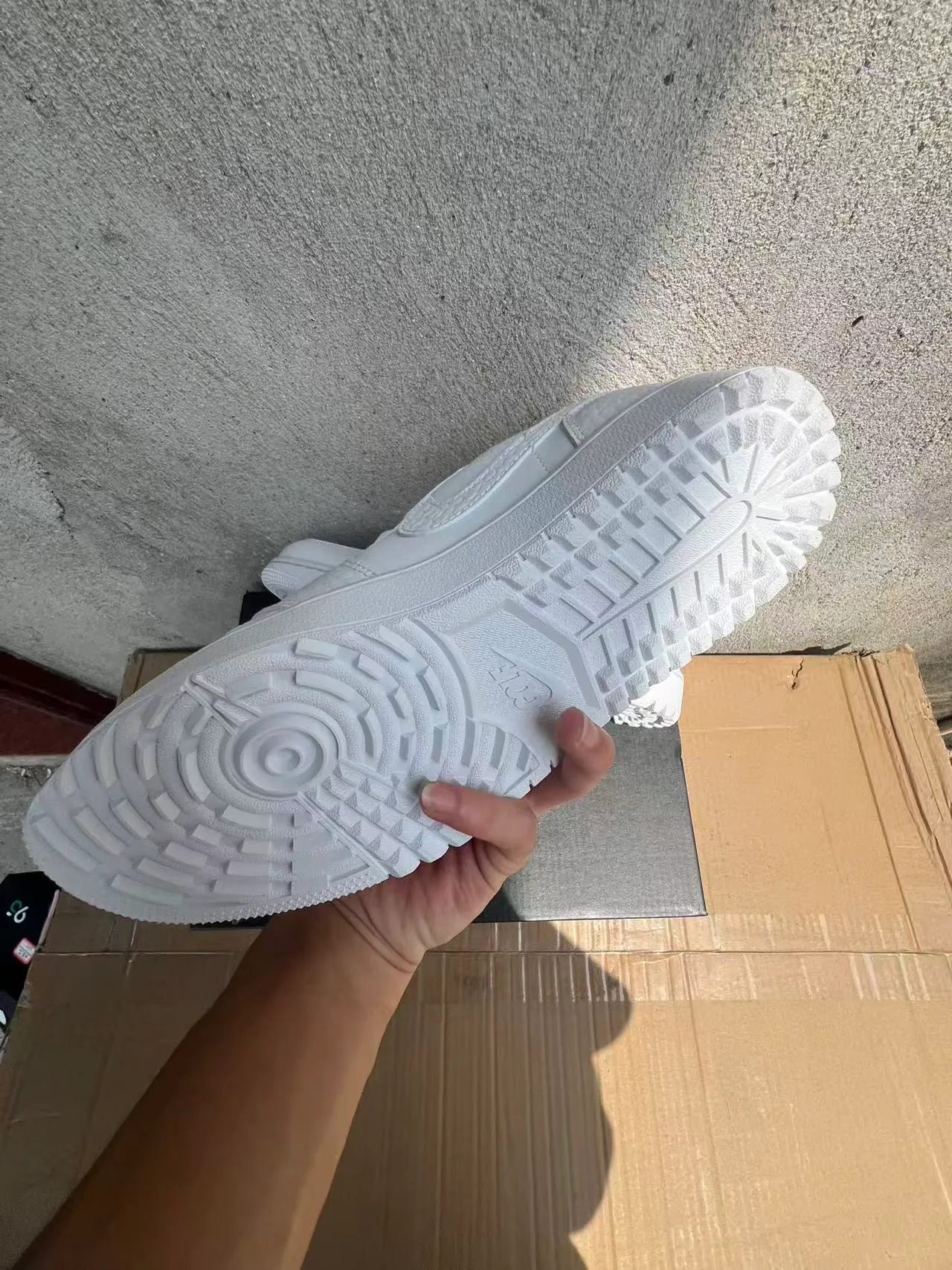 Nike Air Force 1 All-White Croc-Embossed Leather Lifestyle Sneakers 6