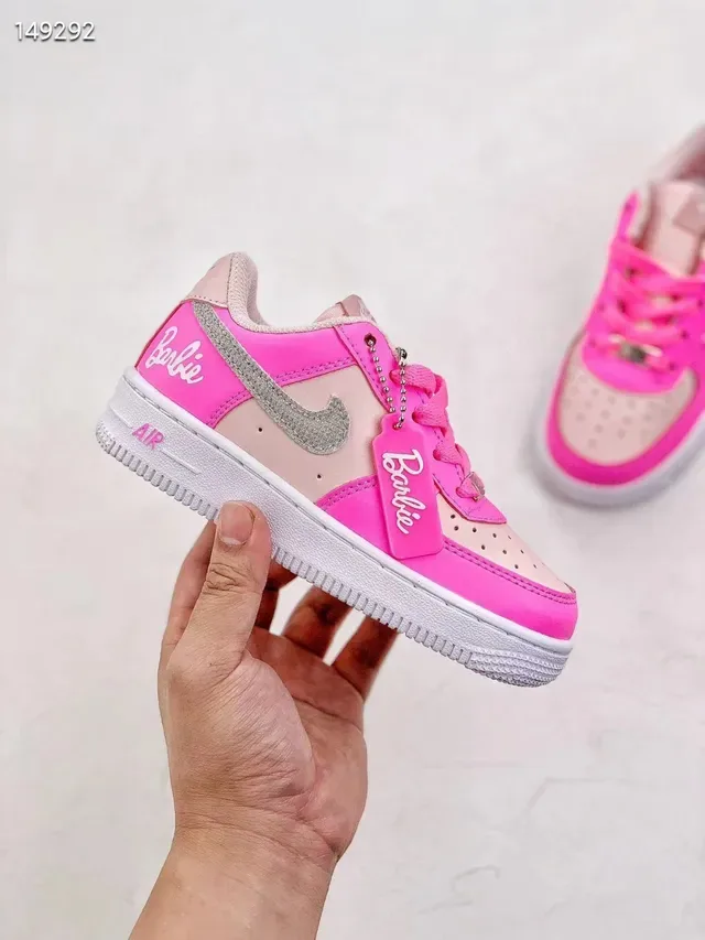 Nike Air Force 1 Barbie Pink Lifestyle Sneakers 3