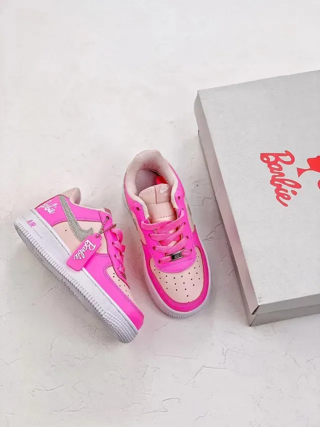 Nike Air Force 1 Barbie Pink Lifestyle Sneakers 19