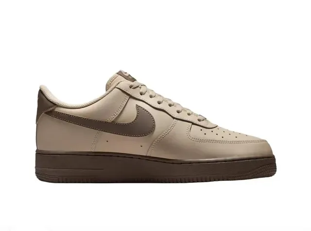 Nike Air Force 1 Tênis Lifestyle Bege e Marrom 5