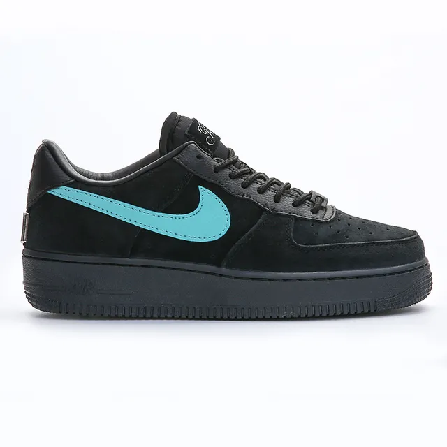 Nike Air Force 1 Black and Turquoise Lifestyle Sneakers 8