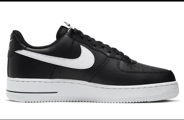 Nike Air Force 1 Black and White Lifestyle Sneakers 2